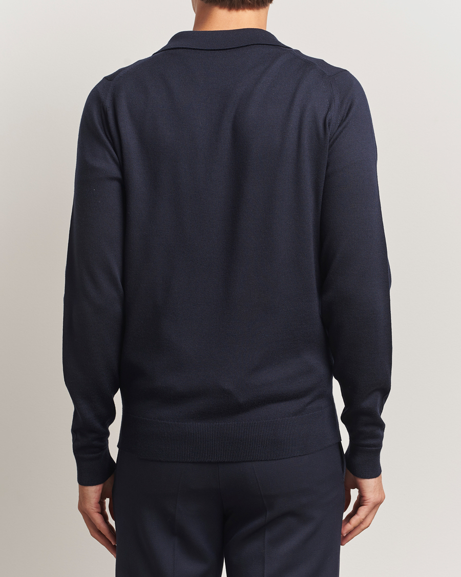 John Smedley Alston Extra Fine Merino Full Zip Midnight at