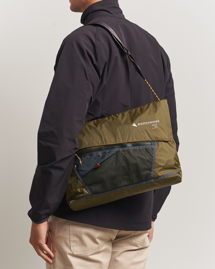 Men | Klättermusen Grid Messenger Bag Olive | Klättermusen | Grid Messenger Bag Olive