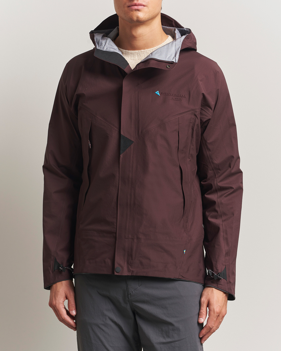 Men | Coats & Jackets | Klättermusen | Asynja Lightweight Waterproof Jacket Amanth Red