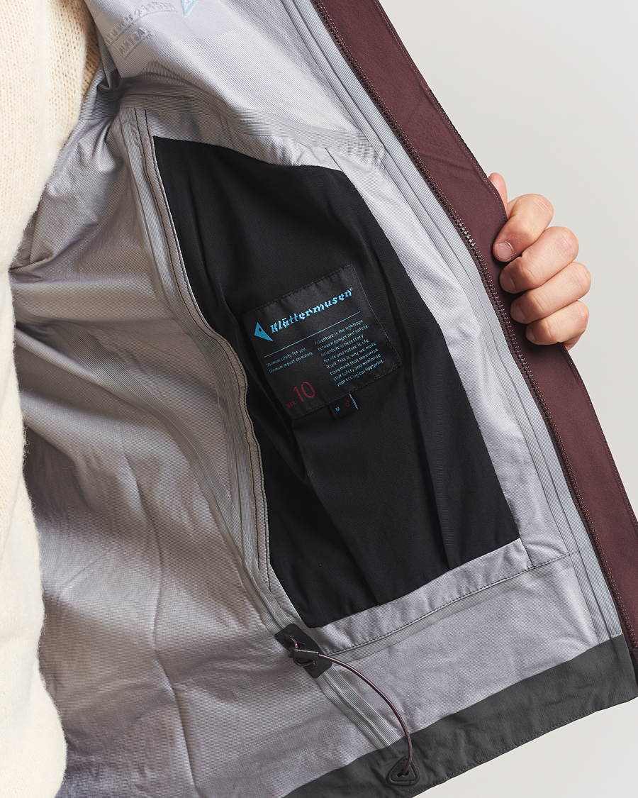 Men | Coats & Jackets | Klättermusen | Asynja Lightweight Waterproof Jacket Amanth Red