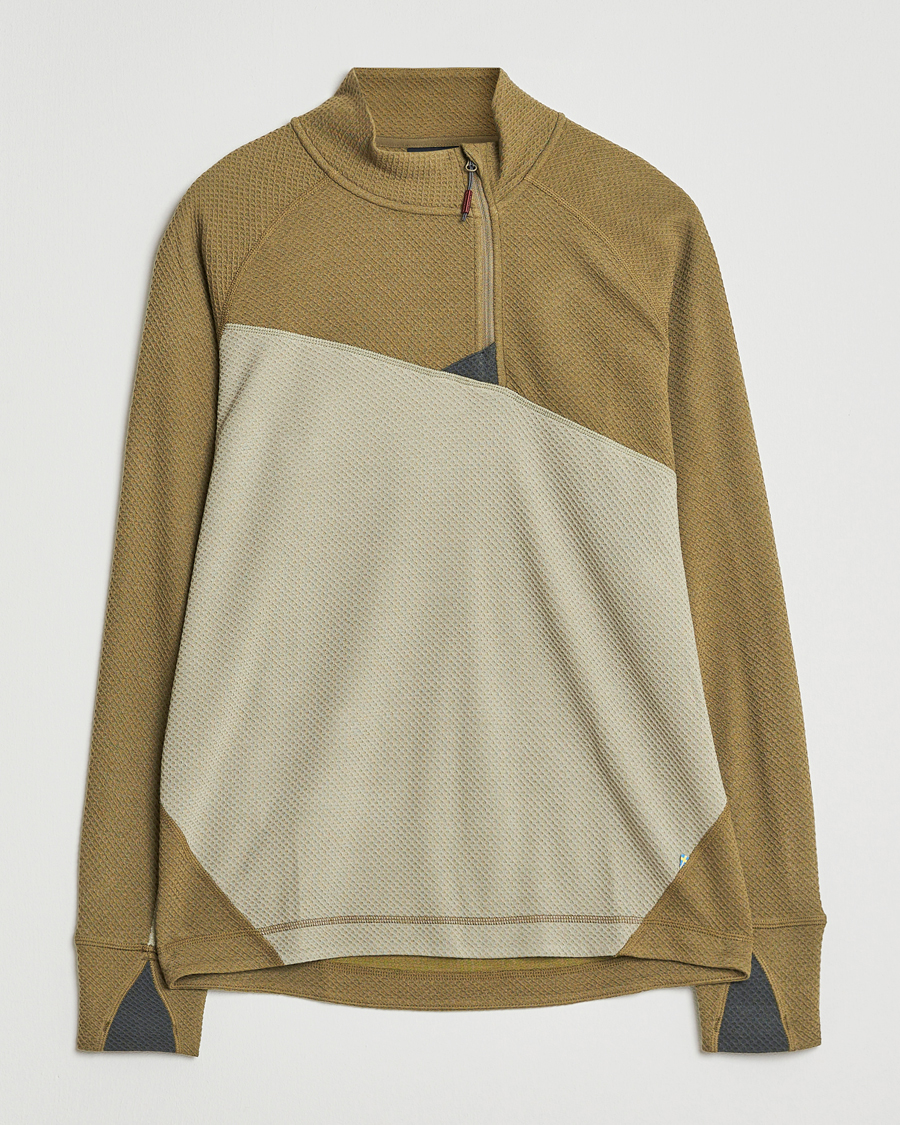 Klättermusen Huge Half Zip Sweater Silver Green Olive at