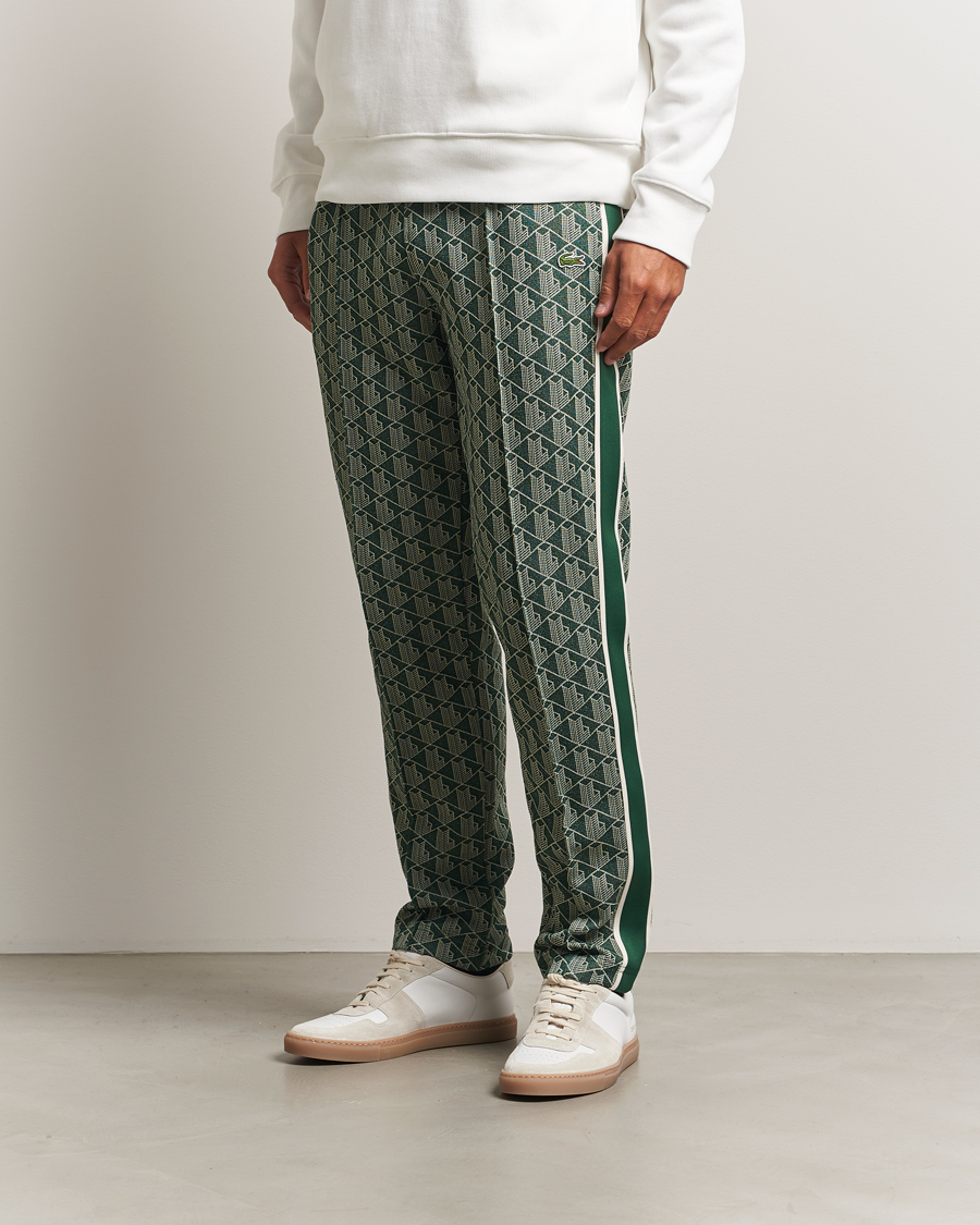 Men | Trousers | Lacoste | Monogram Track Pants Green/Sinople