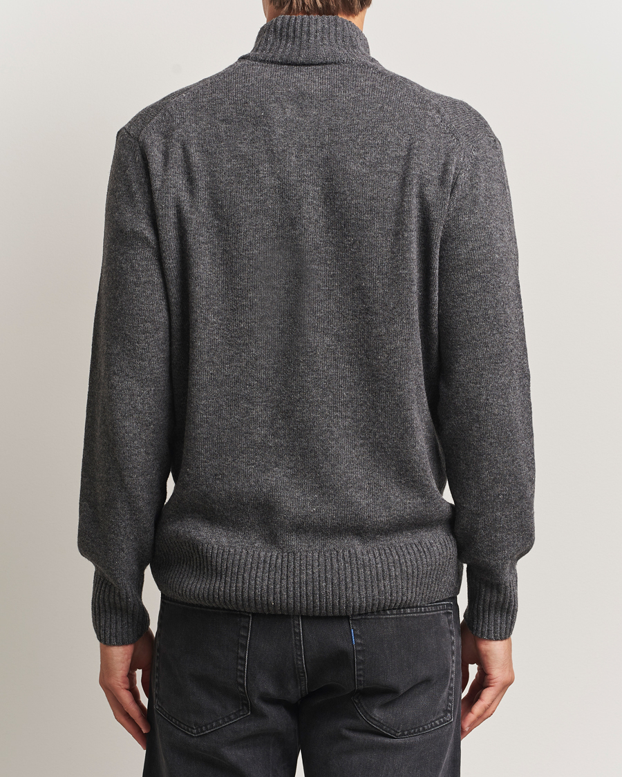 Men | Sweaters & Knitwear | Lacoste | Carded Wool Half Zip Pitch Chine