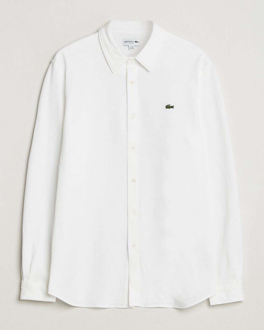 Men | Shirts | Lacoste | Slim Fit Cotton Piqué Shirt White