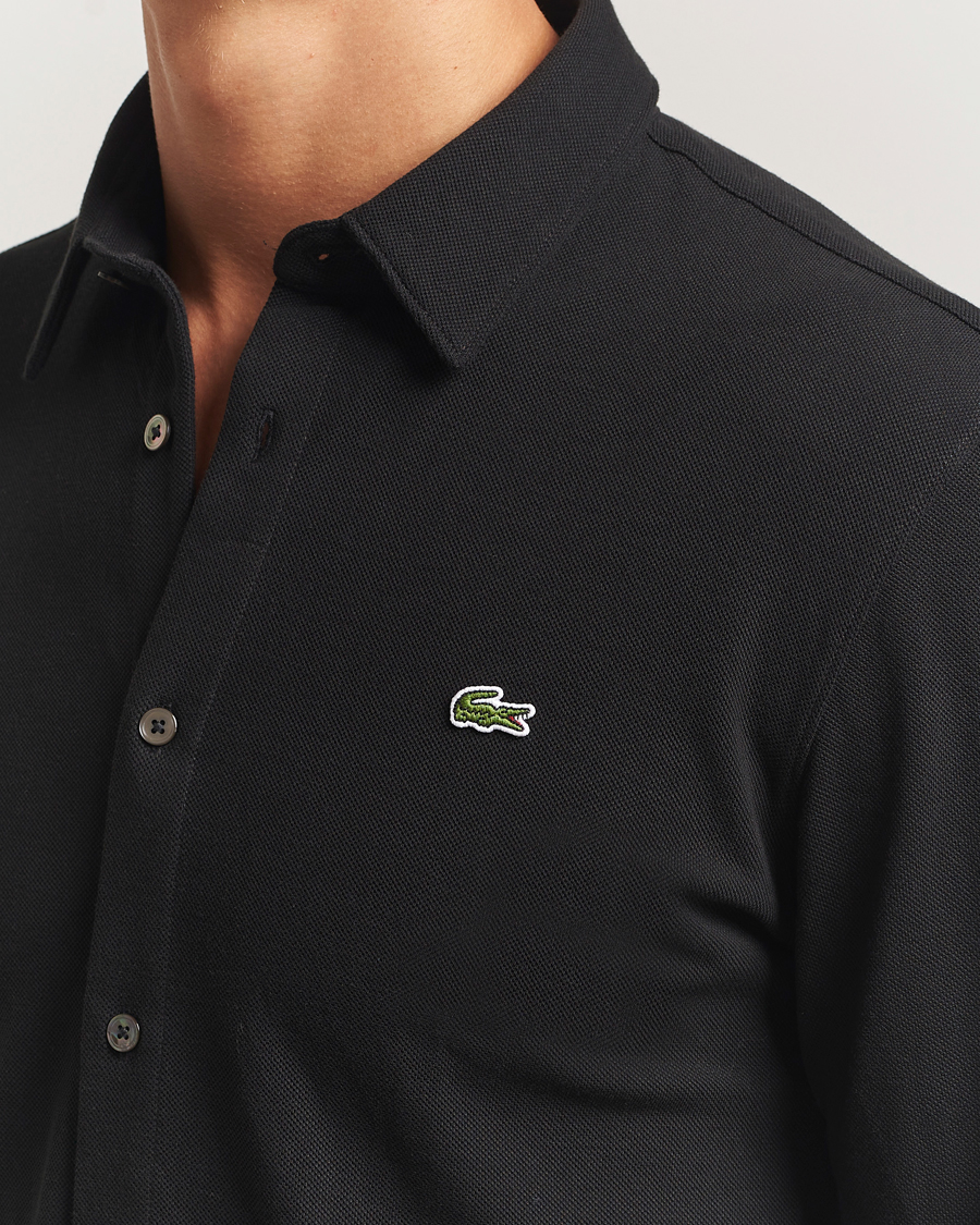 Men | Shirts | Lacoste | Slim Fit Cotton Piqué Shirt Black
