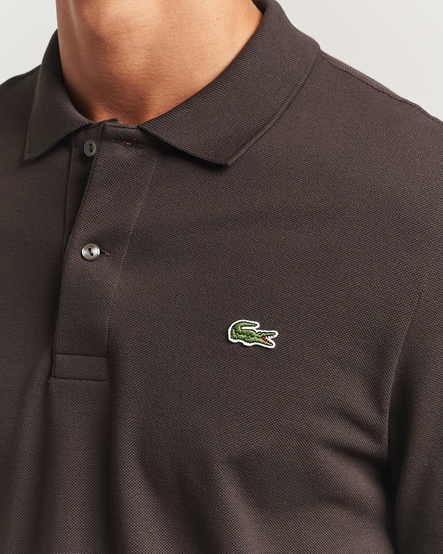 Lacoste Original Long Sleeve Polo Piké Porto Brown at CareOfCarl.com