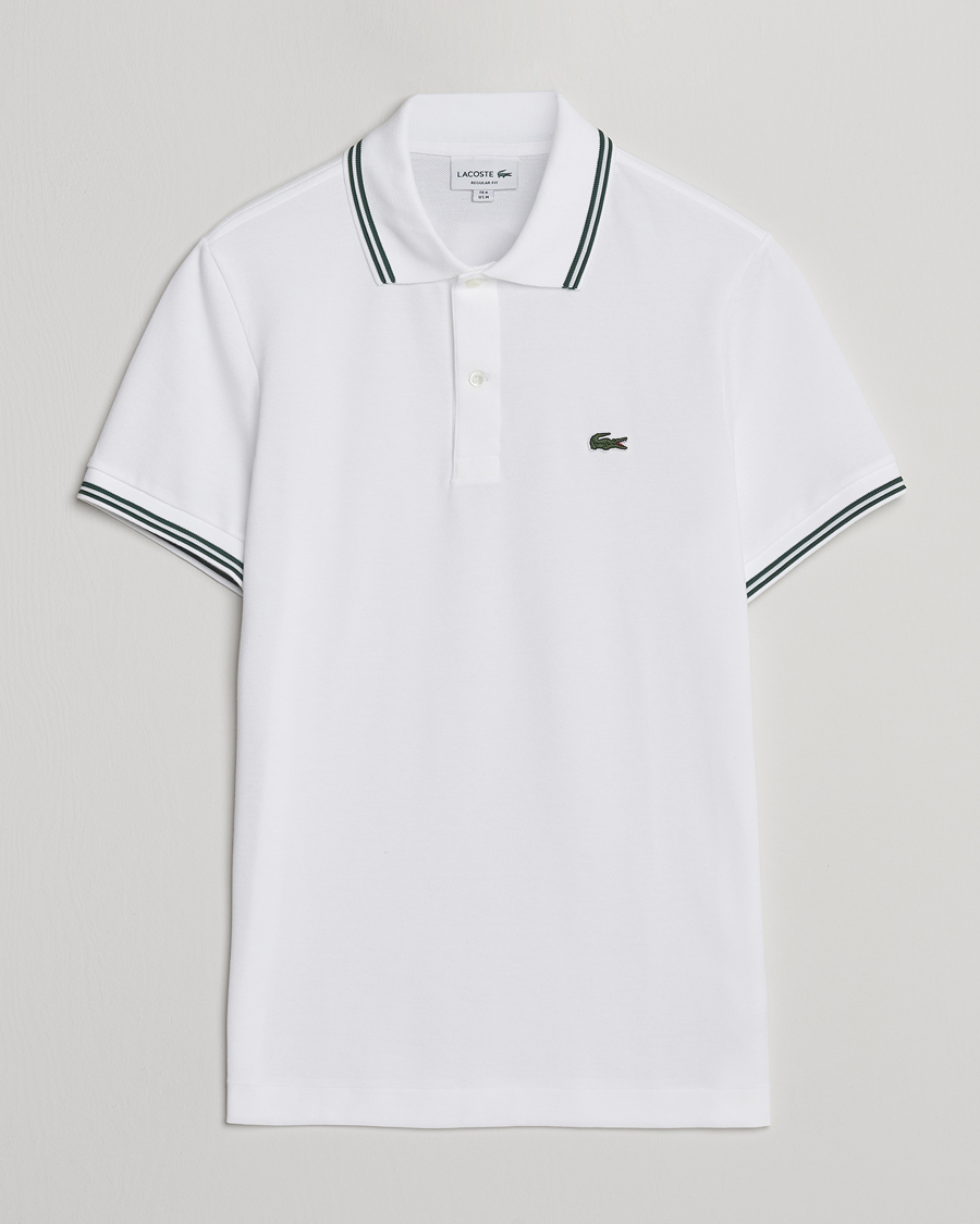 Men | Polo Shirts | Lacoste | Original Tipped Polo Piké White