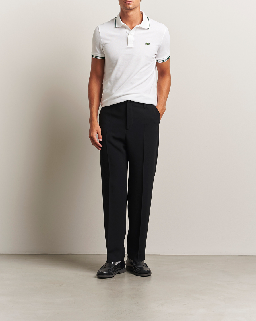 Men | Polo Shirts | Lacoste | Original Tipped Polo Piké White