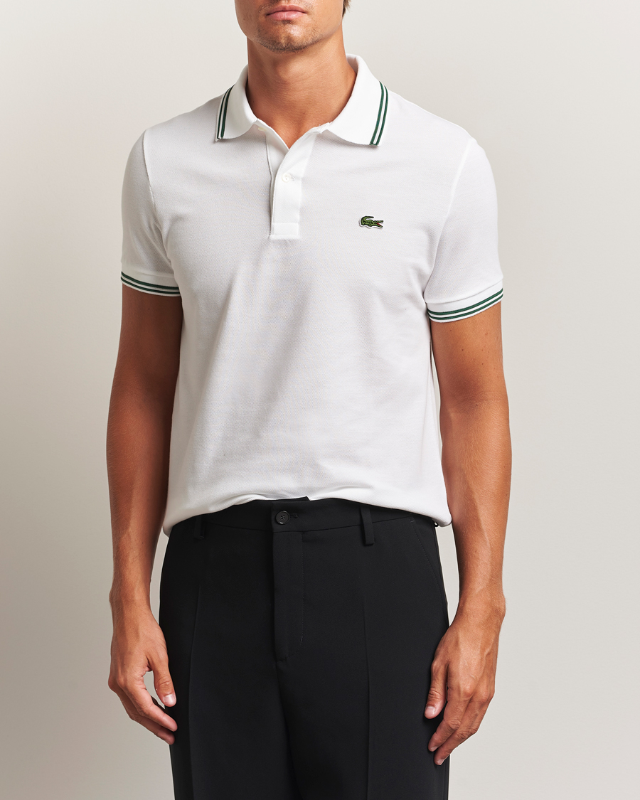 Men | Polo Shirts | Lacoste | Original Tipped Polo Piké White