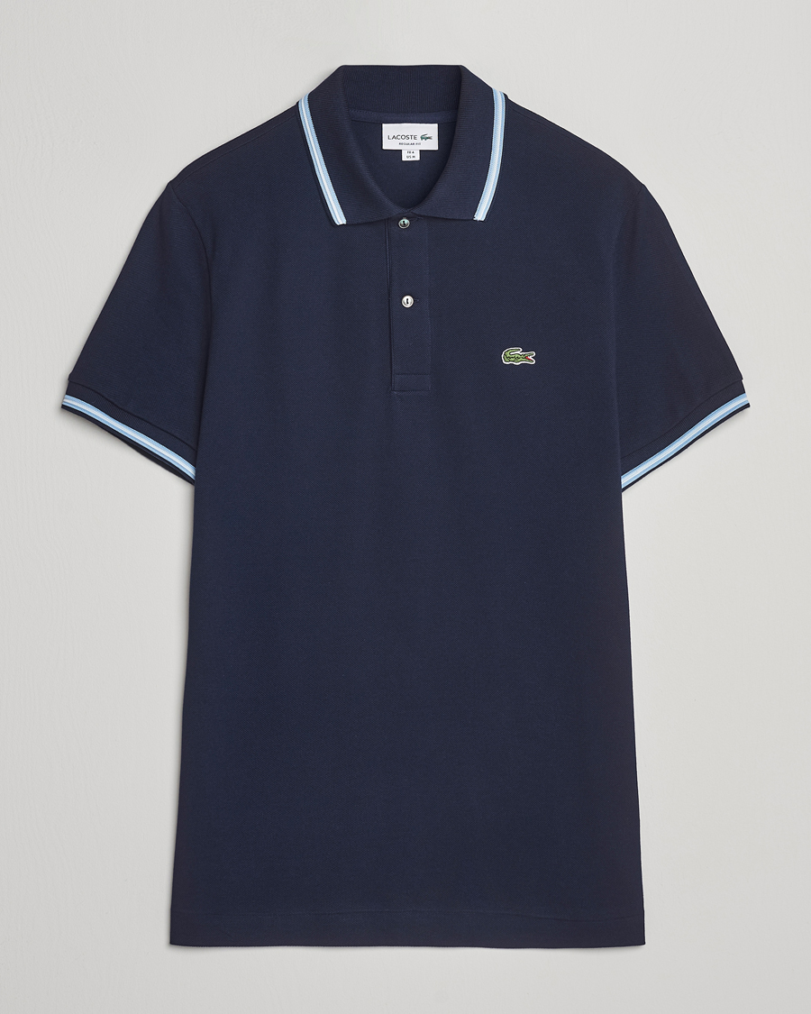 Men | Polo Shirts | Lacoste | Original Tipped Polo Piké Navy Blue