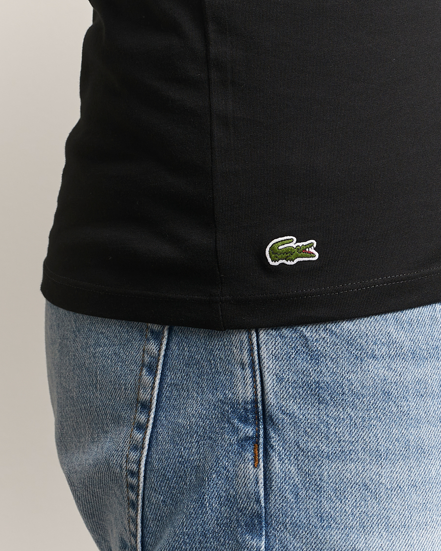 Men | T-Shirts | Lacoste | 3-Pack Crew Neck T-Shirt Black