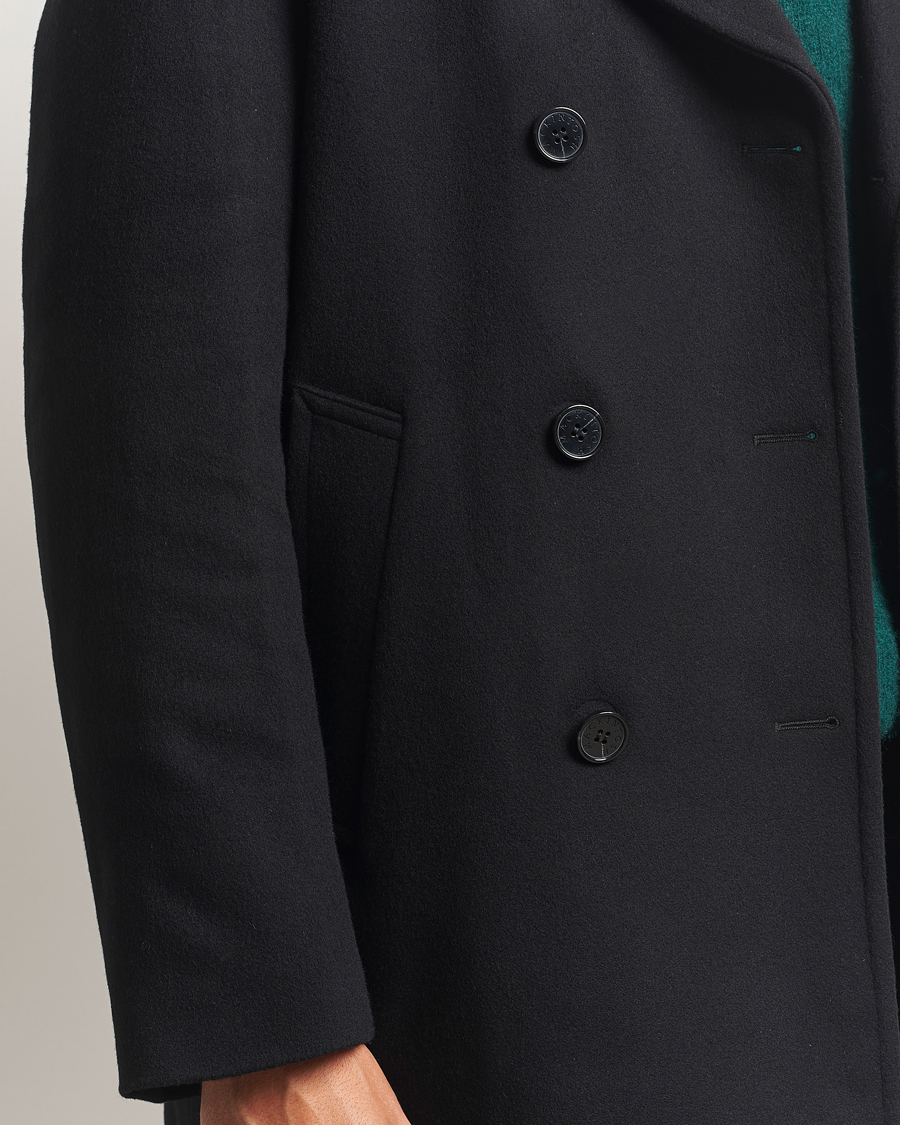 Men | Coats & Jackets | Mackintosh | Dalton Wool/Cashmere Peacoat Black