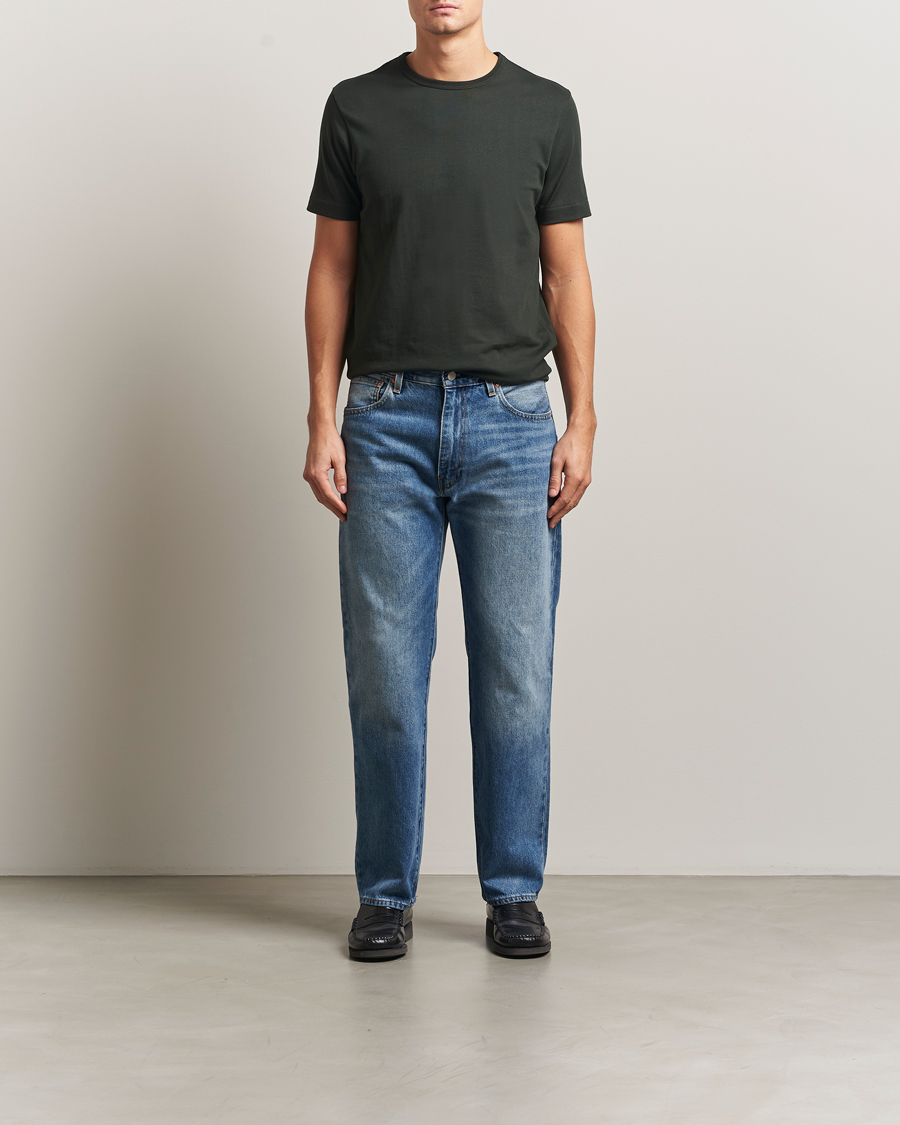 Men | T-Shirts | Merz b. Schwanen | Classic Fit Sturdy T-Shirt Forest Green