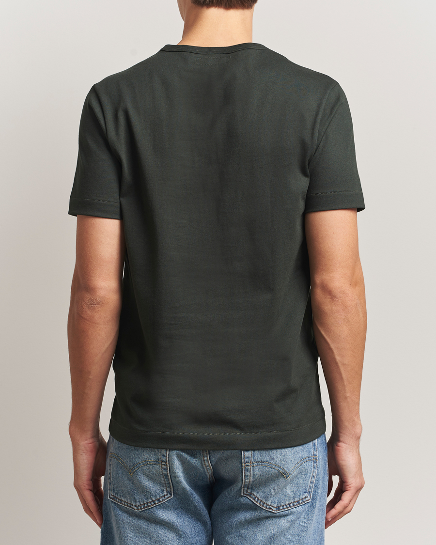 Men | T-Shirts | Merz b. Schwanen | Classic Fit Sturdy T-Shirt Forest Green