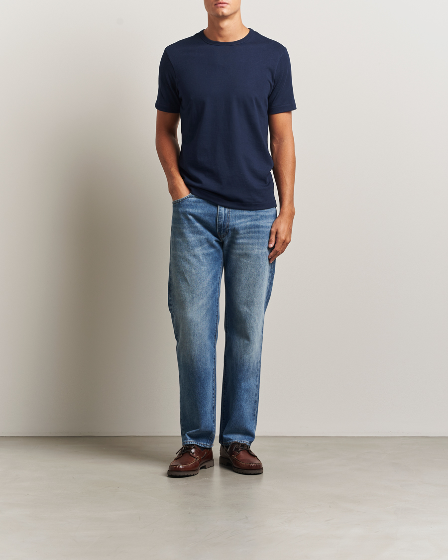 Men | T-Shirts | Merz b. Schwanen | Classic Fit Sturdy T-Shirt Ink Blue