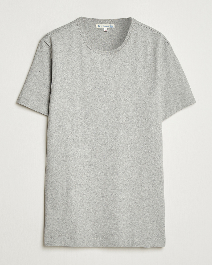 Men | T-Shirts | Merz b. Schwanen | Classic Fit Sturdy T-Shirt Grey Melange