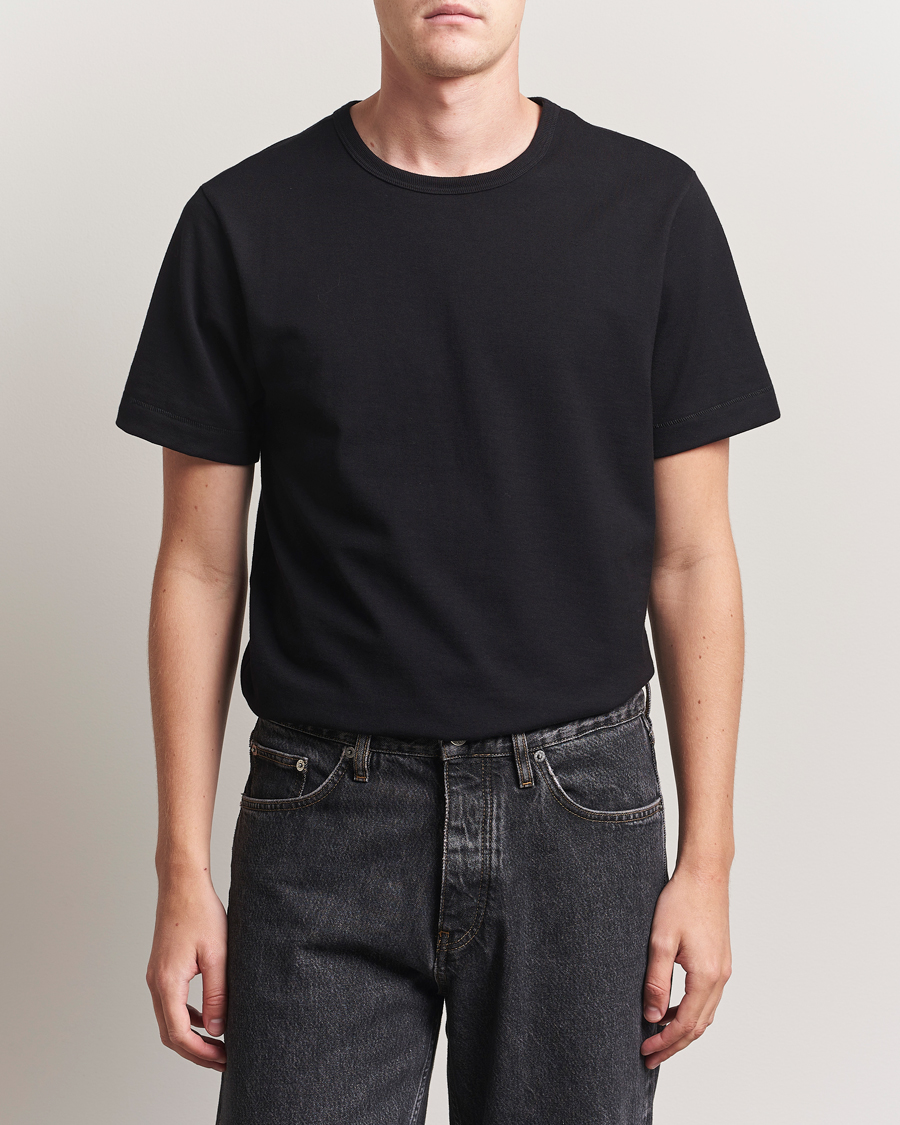 Men | T-Shirts | Merz b. Schwanen | Classic Fit Sturdy T-Shirt Black