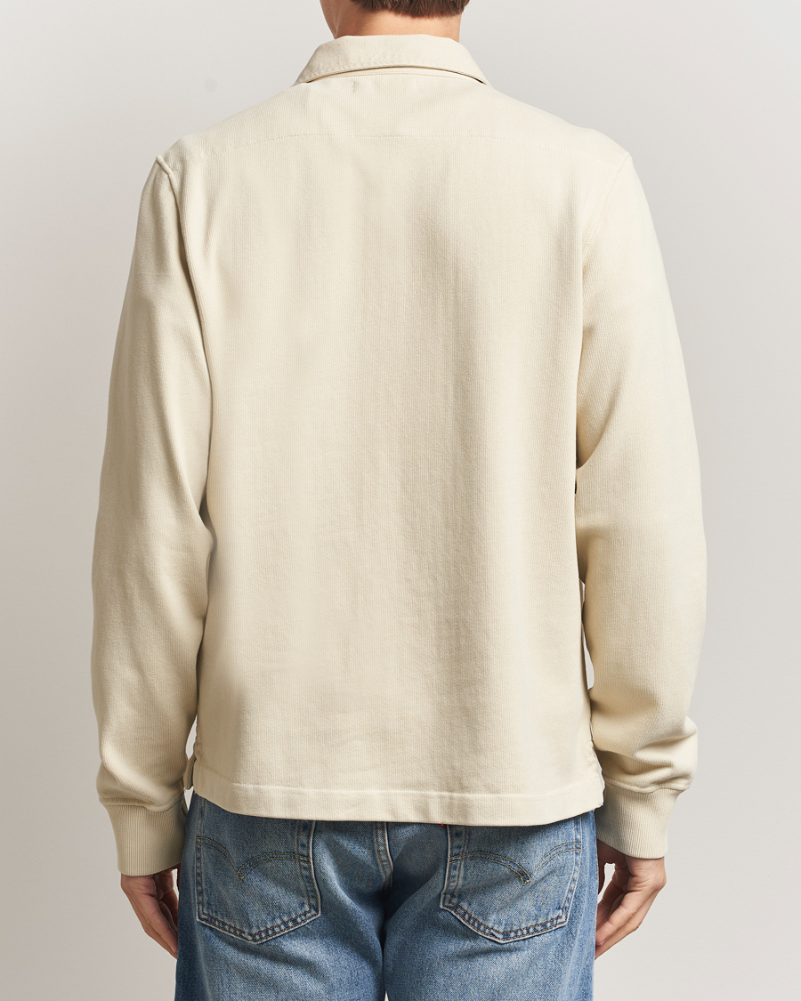 Men | Sweaters & Knitwear | Merz b. Schwanen | Relaxed Fit Vintage Cotton Rugby Shirt Nature