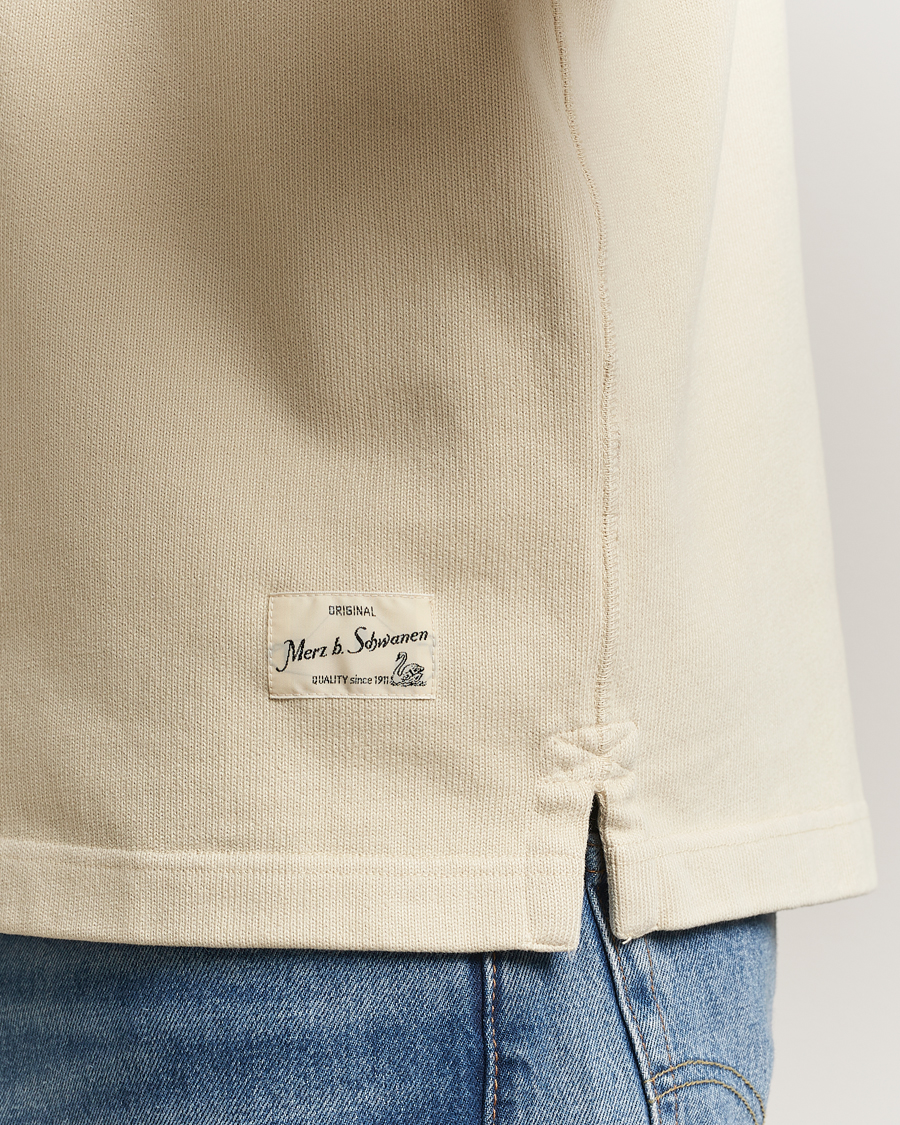 Men | Sweaters & Knitwear | Merz b. Schwanen | Relaxed Fit Vintage Cotton Rugby Shirt Nature