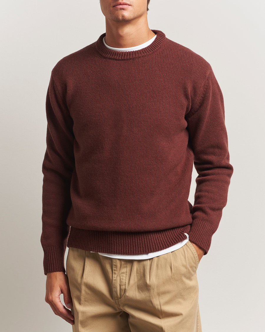 NN07 Russell Alpaca Knitted Crew Neck Mable Husk at CareOfCarl.com