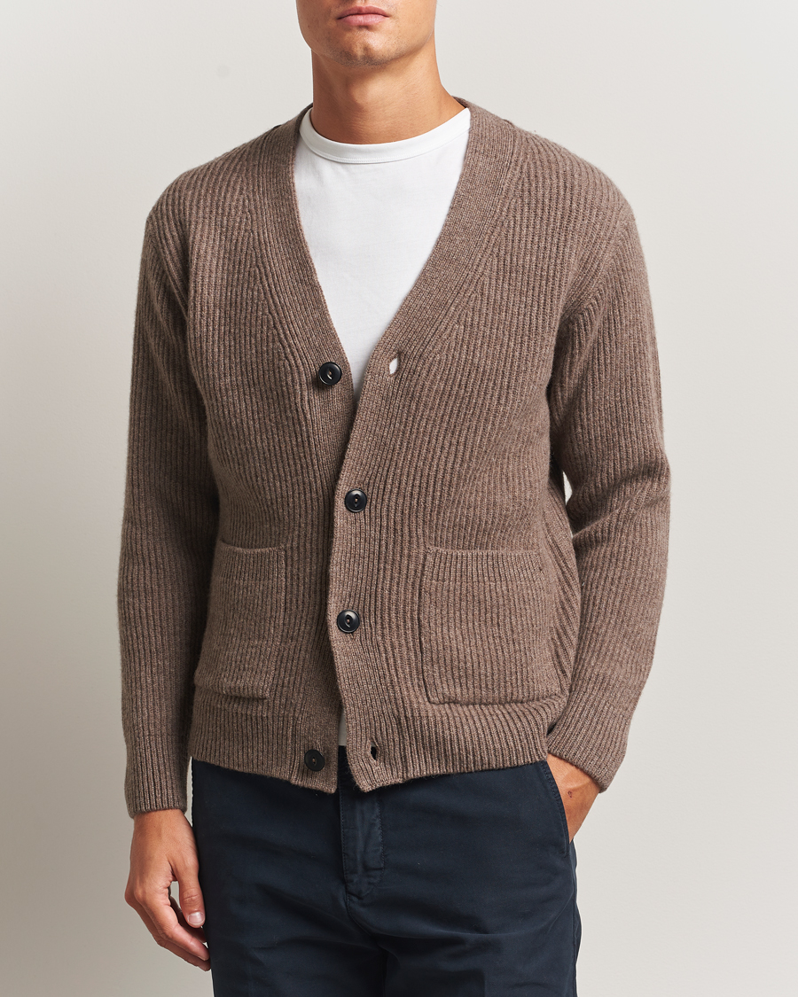 Merz b. Schwanen Merino/Cashmere Knitted Cardigan Grain at