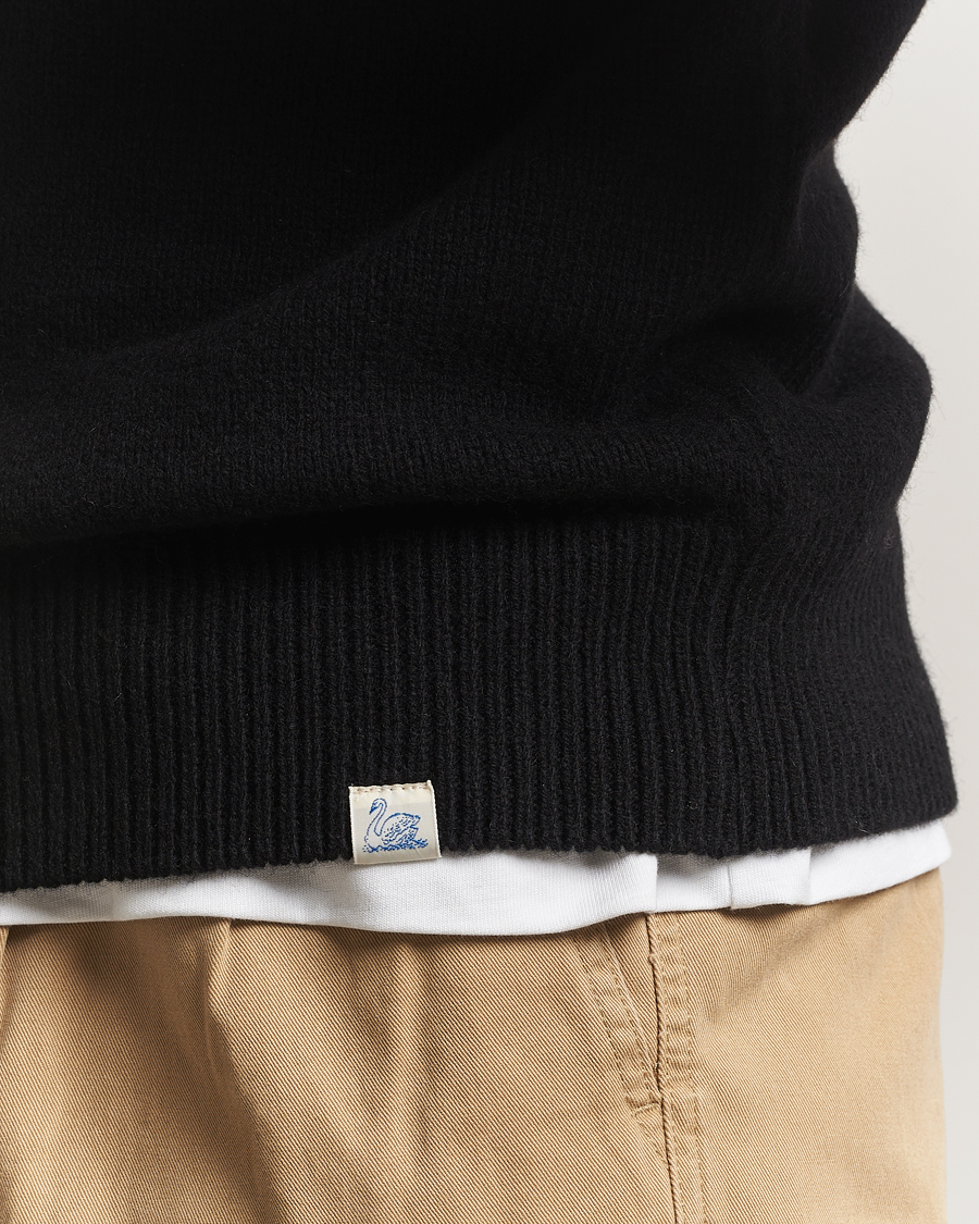 Men | Sweaters & Knitwear | Merz b. Schwanen | Merino/Cashmere Knitted Turtleneck Black