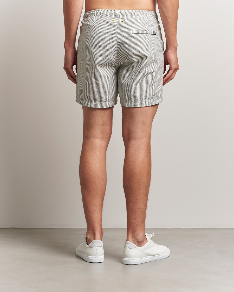 Men | Swimwear | Sail Racing | Tornado Striped Swimshorts Green/White