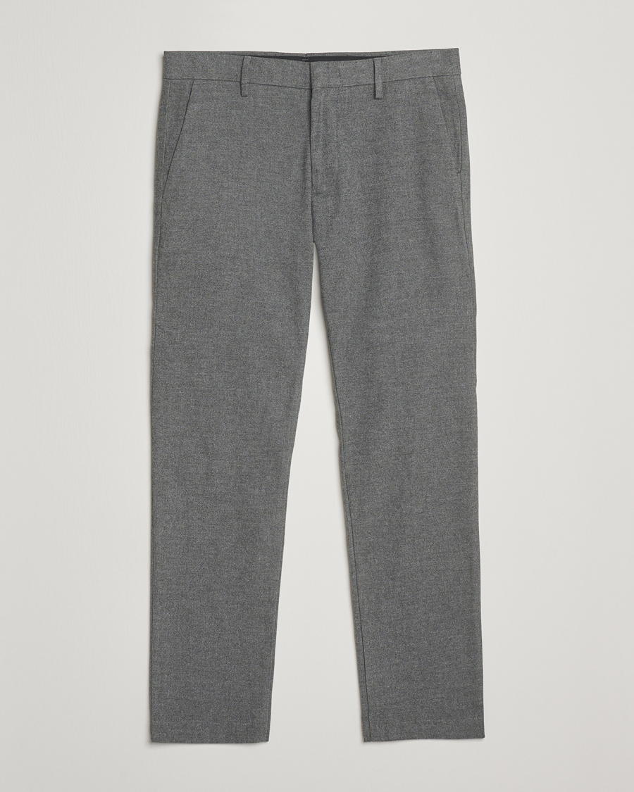 Men | Trousers | NN07 | Theo Brushed Cotton Trousers Dark Grey