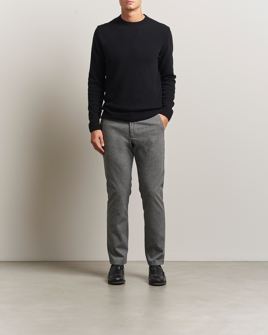 Men | Trousers | NN07 | Theo Brushed Cotton Trousers Dark Grey