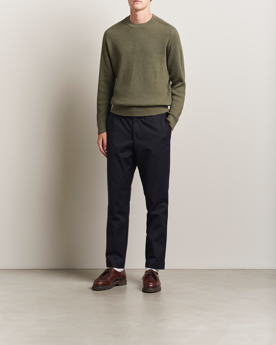 Men | Sweaters & Knitwear | NN07 | Kevin Cotton Knitted Sweater Capers Green