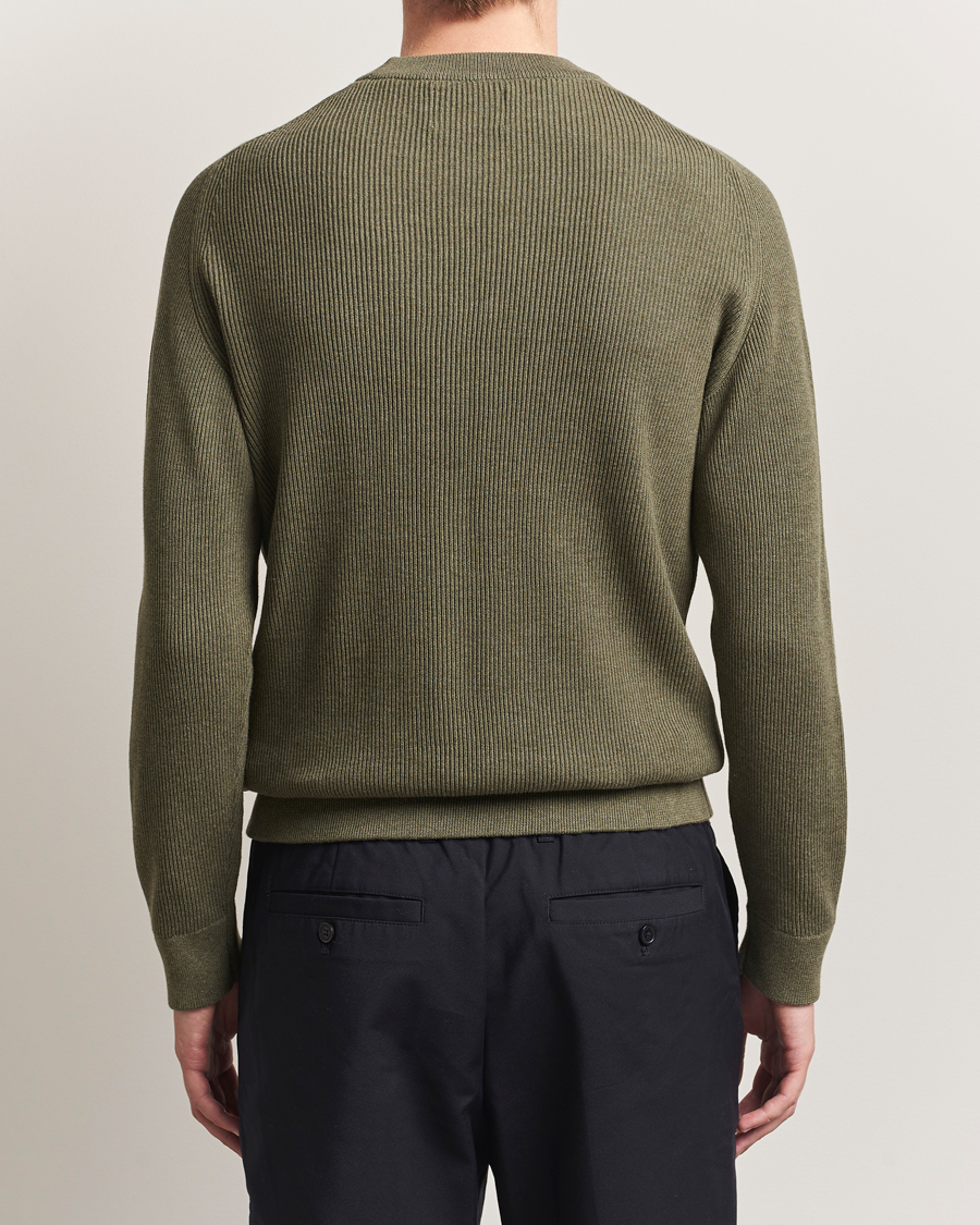 Men | Sweaters & Knitwear | NN07 | Kevin Cotton Knitted Sweater Capers Green