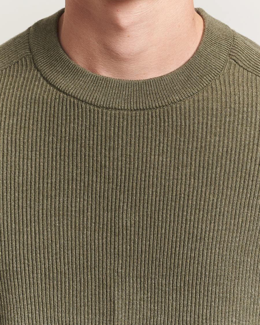 Men | Sweaters & Knitwear | NN07 | Kevin Cotton Knitted Sweater Capers Green
