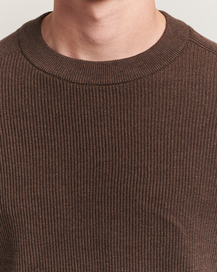 Men | Sweaters & Knitwear | NN07 | Kevin Cotton Knitted Sweater Demitasse Brown