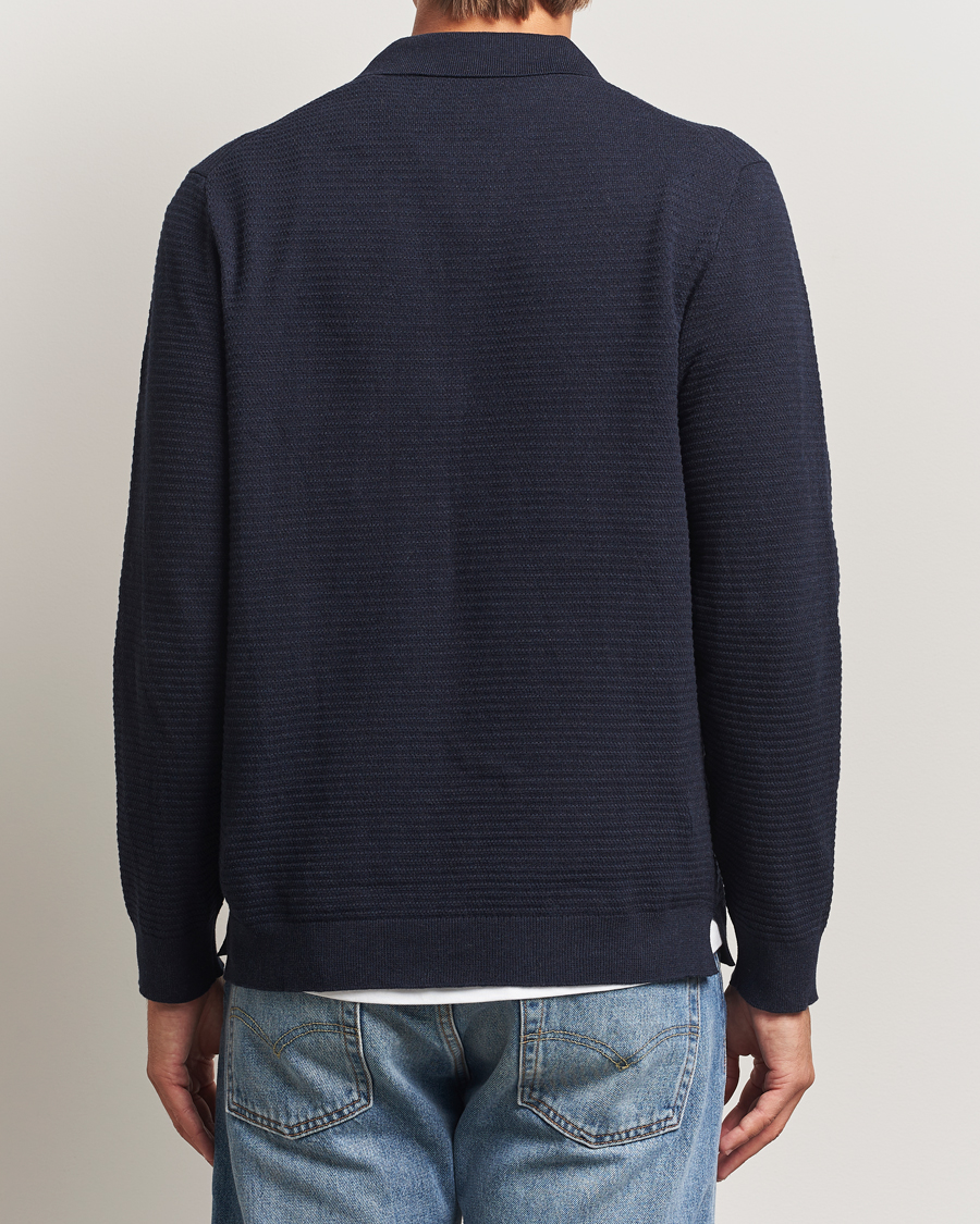 Men | Sweaters & Knitwear | NN07 | Paul Cotton Knitted Polo Deep Navy