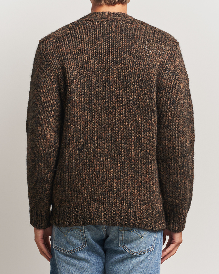 Men | Sweaters & Knitwear | NN07 | Osky Heavy Knitted Cardigan Demitasse Brown