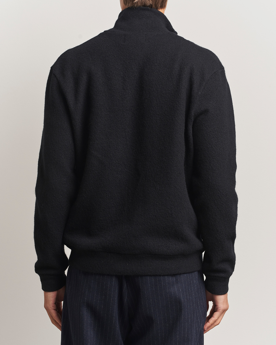 Men | Sweaters & Knitwear | NN07 | Boiled Wool Full Zip Black