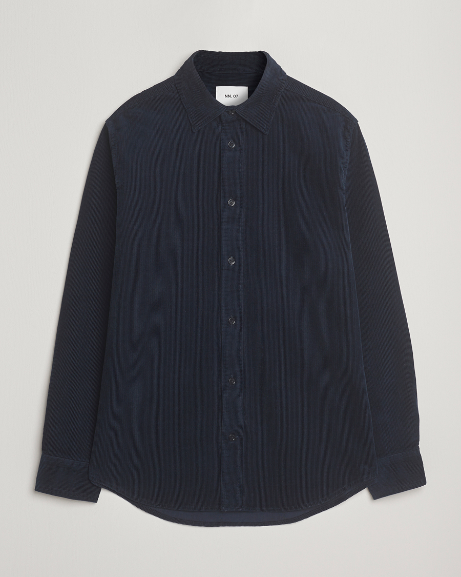 Men | Shirts | NN07 | Colby Corduroy Overshirt Navy Blue