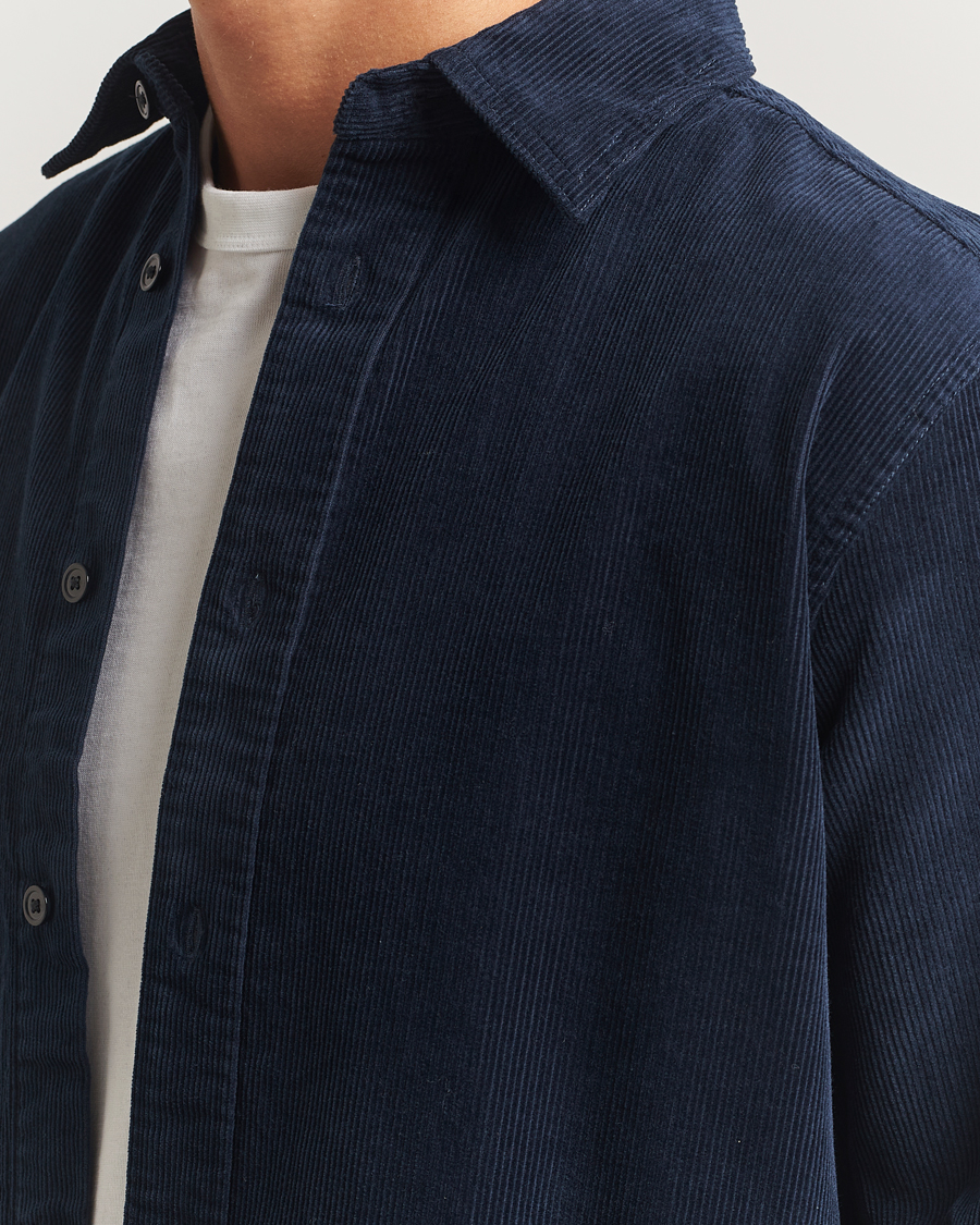 Men | Shirts | NN07 | Colby Corduroy Overshirt Navy Blue
