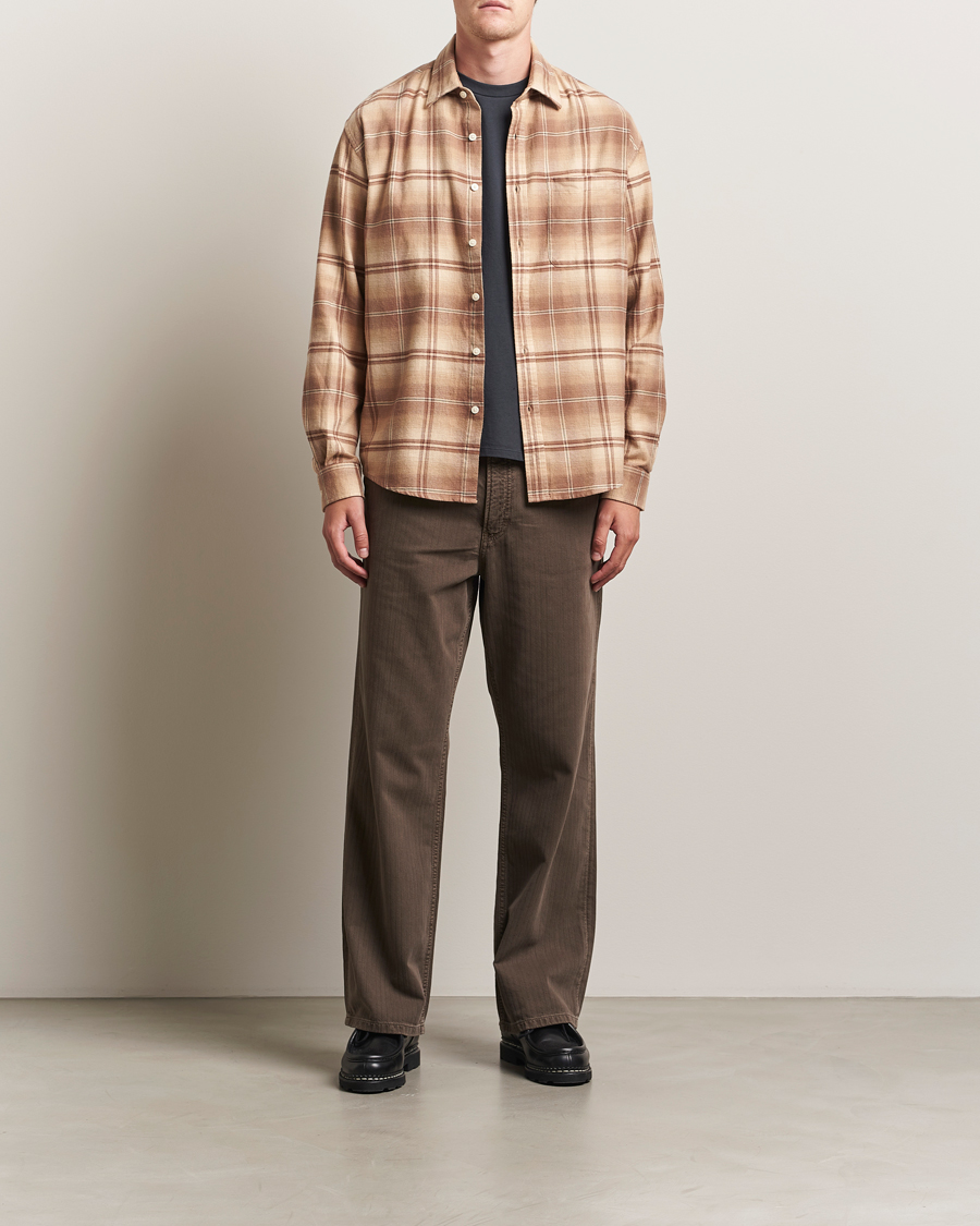 TELOPLAN Caelan Over-size Shirts F ブラウン TENTREE Kapok Colville Men's Shirt | SAIL