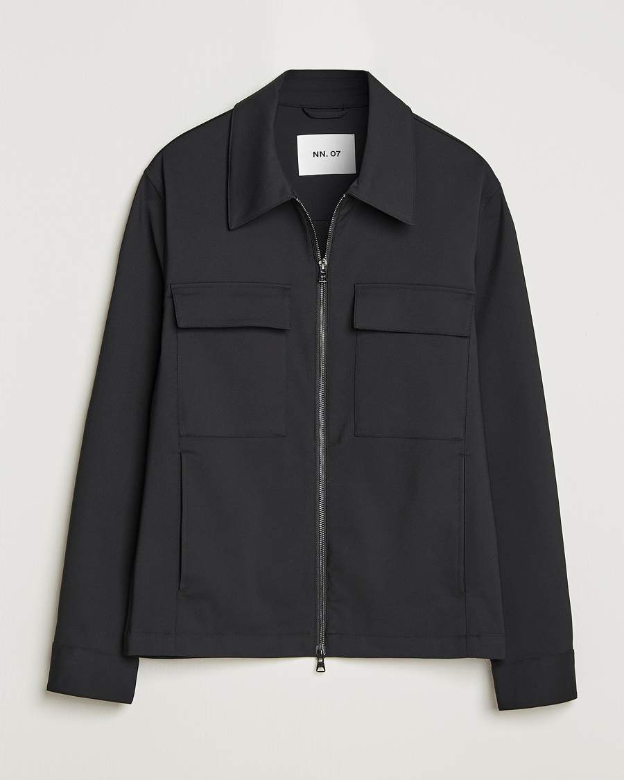 Men | Shirts | NN07 | Alban Technical Overshirt Black