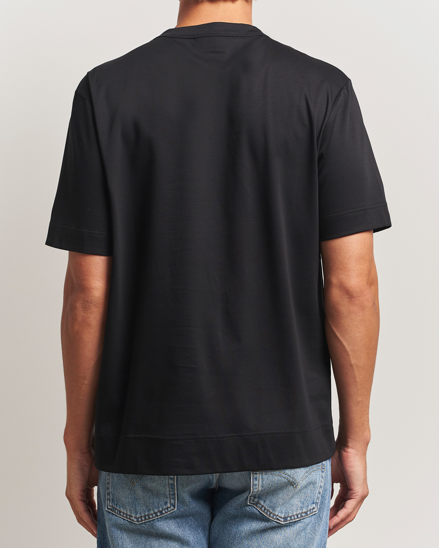 Men | T-Shirts | NN07 | Pedro Mercerized Flower T-Shirt Black