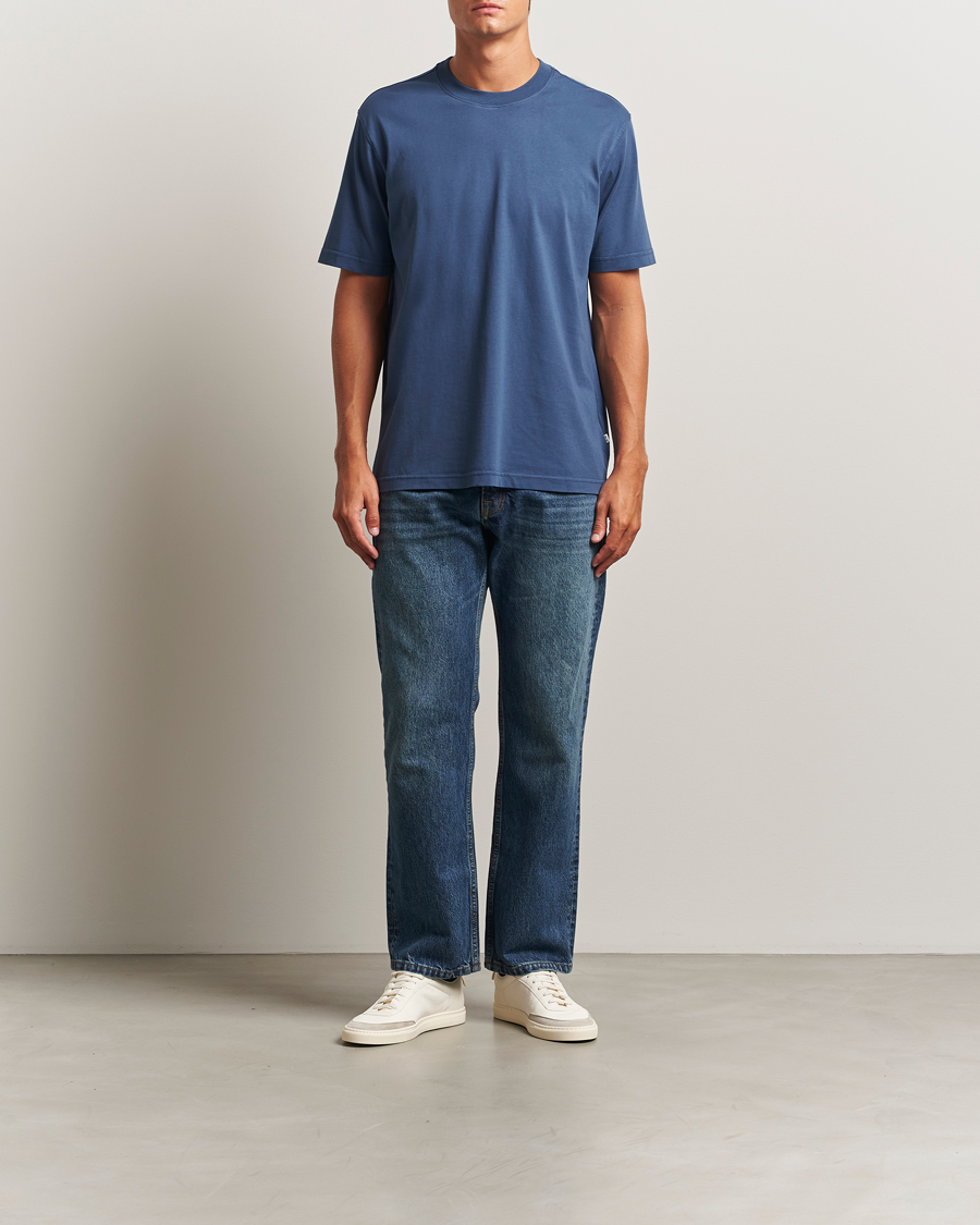 Men | T-Shirts | NN07 | Adam Crew Neck T-Shirt Denim Blue