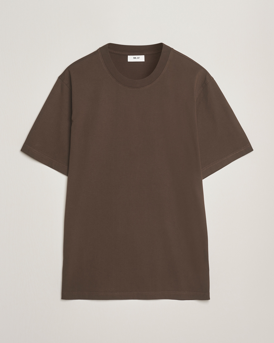 Men | T-Shirts | NN07 | Adam Crew Neck T-Shirt Demitasse Brown