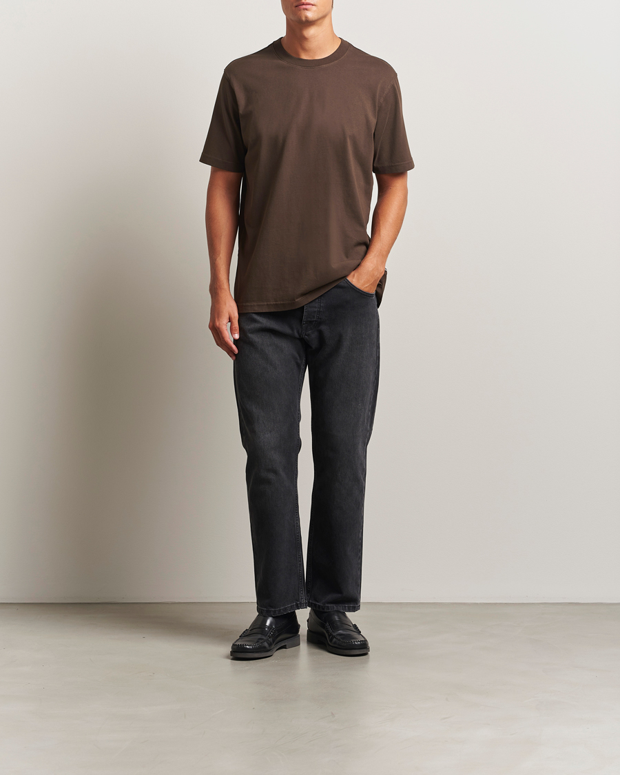 Men | T-Shirts | NN07 | Adam Crew Neck T-Shirt Demitasse Brown
