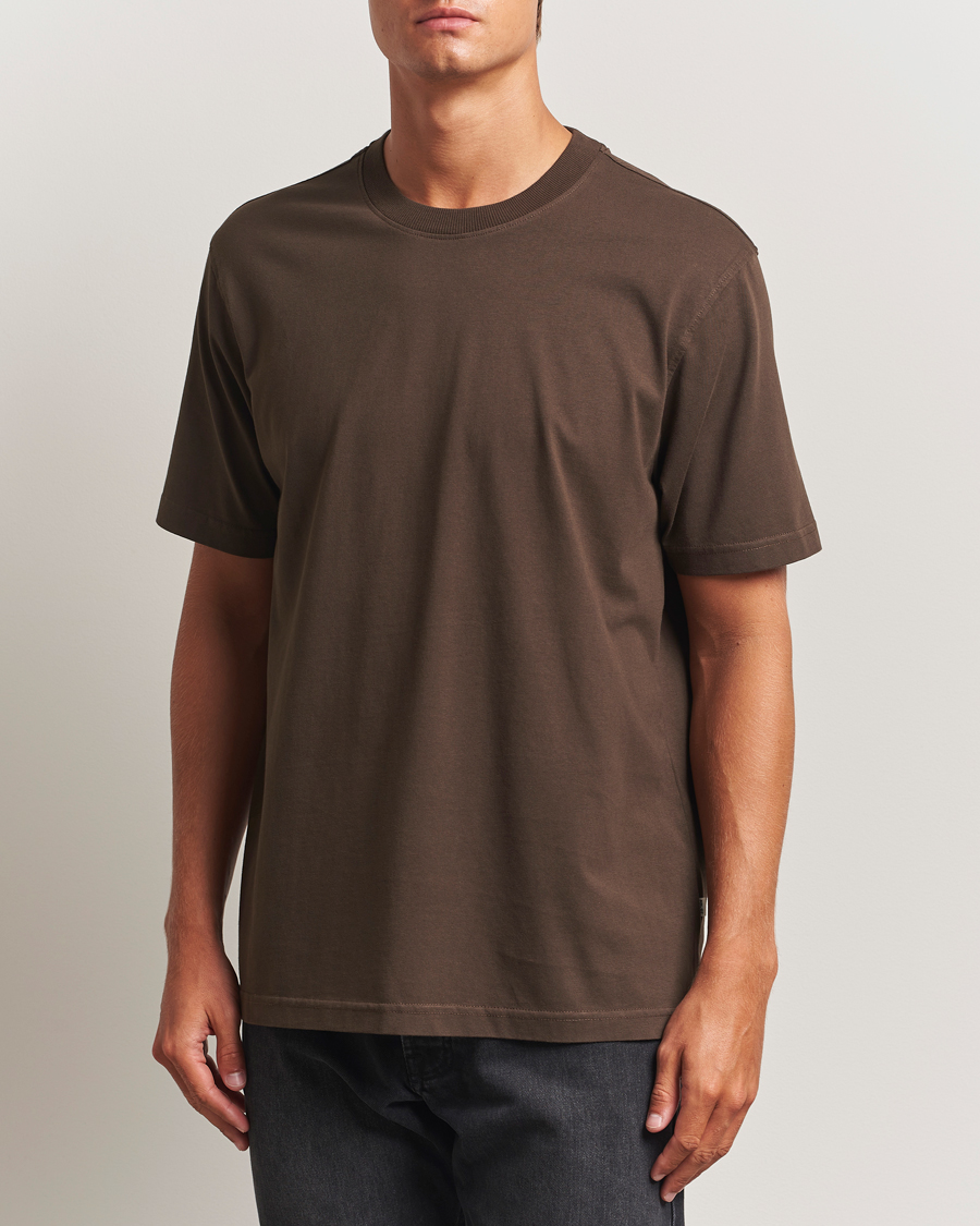 Men | T-Shirts | NN07 | Adam Crew Neck T-Shirt Demitasse Brown