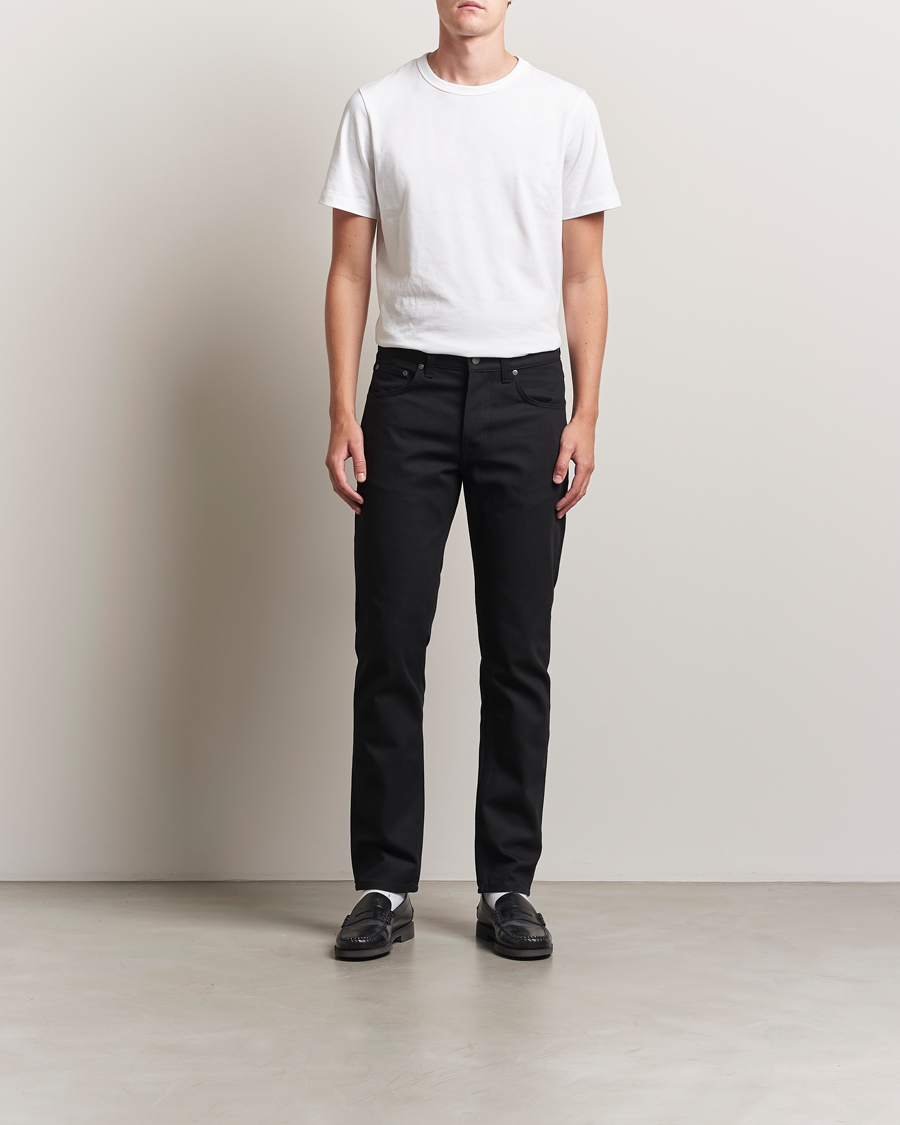 Men | Jeans | Nudie Jeans | Solid Ollie Jeans Dry Pure Black