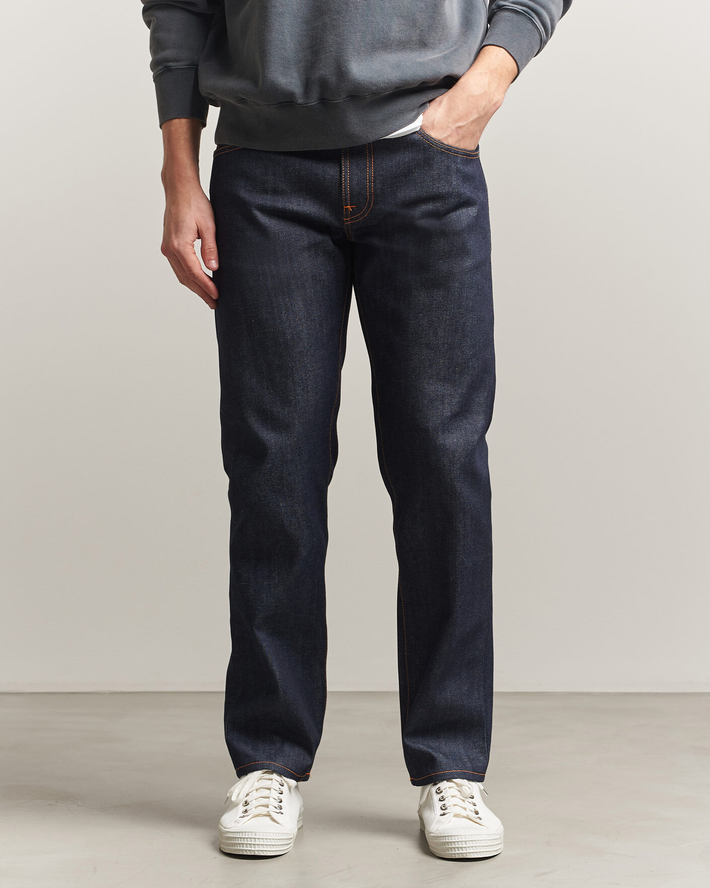 Nudie Jeans Gritty Jackson Jeans Dry Dusk Selvage at CareOfCarl.com