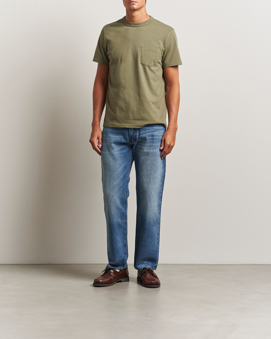 Men | T-Shirts | Nudie Jeans | Roy Heavy Slub T-Shirt Olive