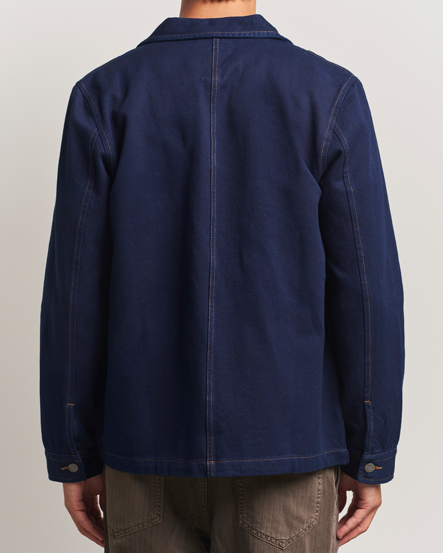Men | Shirts | Nudie Jeans | Barney Indigo Workwear Jacket Dark Blue