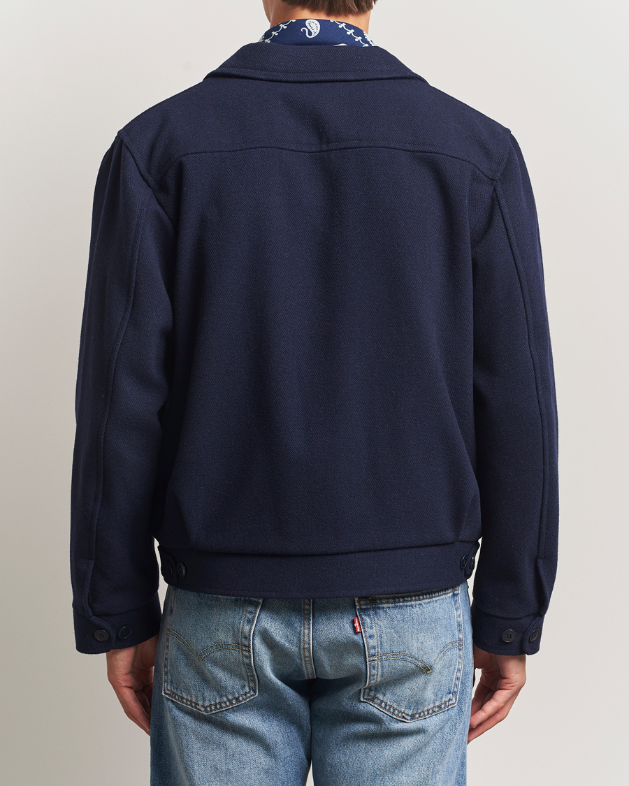 Men | Coats & Jackets | Nudie Jeans | Blake Wool Zip Jacket Blueberry